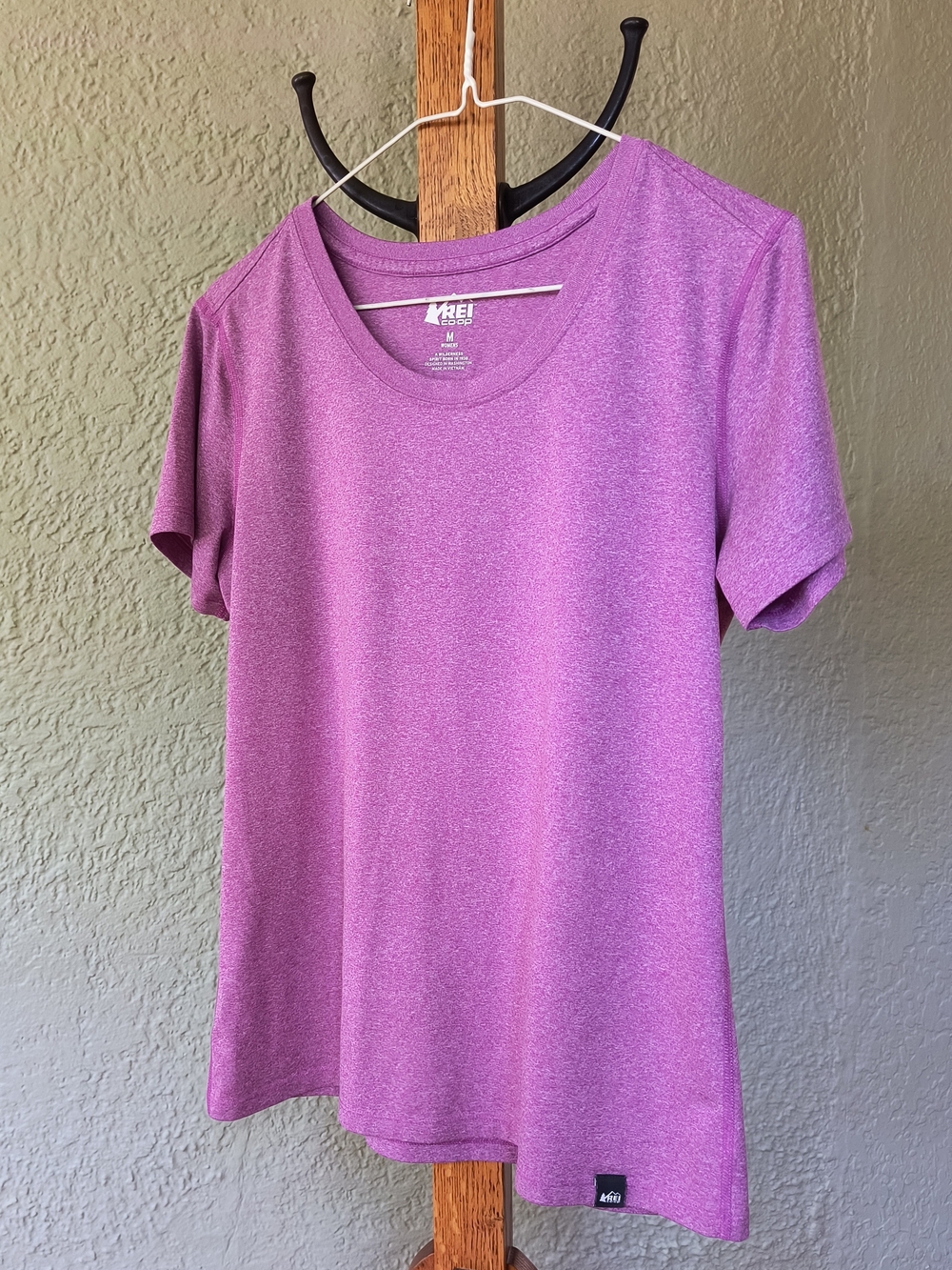 REI Co-op Women's Heathered Raspberry Performance Tee - Picture 7 of 7